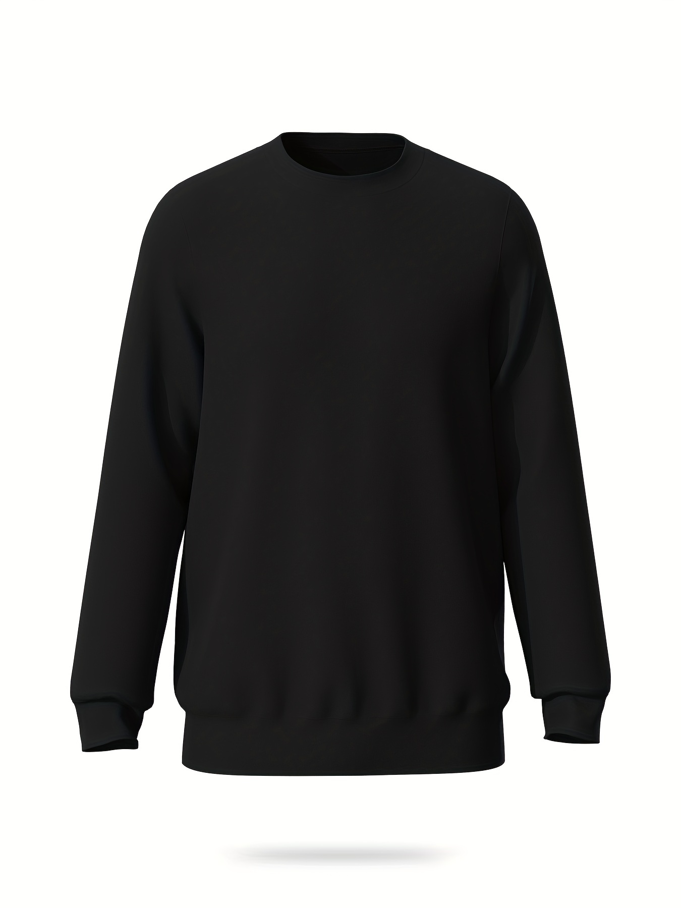 Men's Casual Stretch Pullover Sweatshirt Long Sleeve Crew Neck Tops