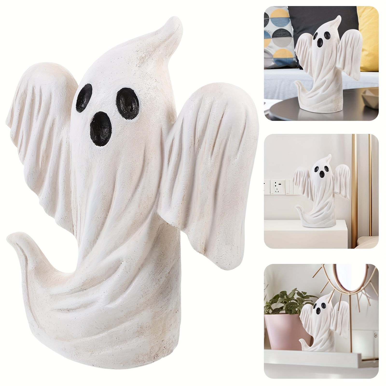2 pièces miniatures résine fantôme d'Halloween scène de jour accessoires  décoration jouets cadeau