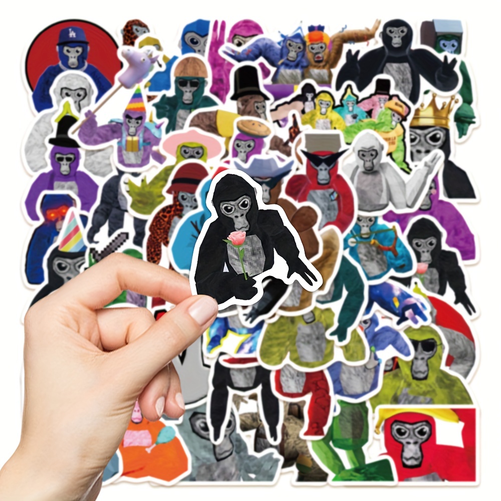 50pcs Gorilla Tag Stickers VR/Video Game Mobile Phone Laptop Water Cup  Waterproof Decorative Stickers