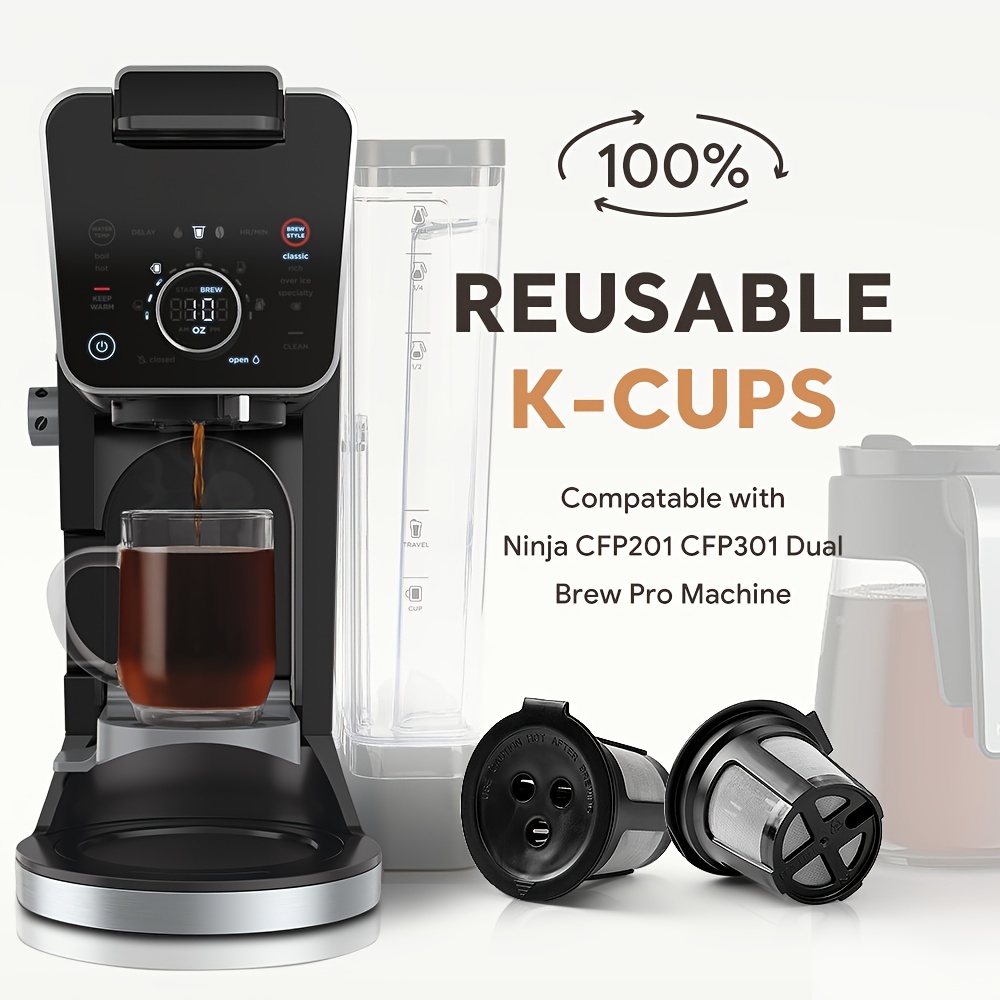 4pcs/6pcs Reusable Coffee Pods Compatible With Ninja Dual Brew Coffee  Maker, 4pcs/6pcs Reusable Pod Permanent K Cups Filters Coffee, Replacement  Acces