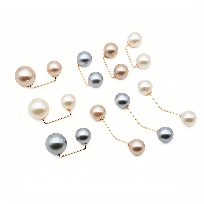 4 Pezzi Cardigan Sweater Clip Safety Pin Faux Pearl Brooch - Temu Italy