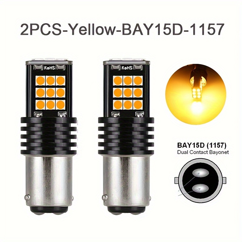 2Pcs Car Light 1156 LED BA15S P21W LED BAU15S PY21W BAY15D 1157