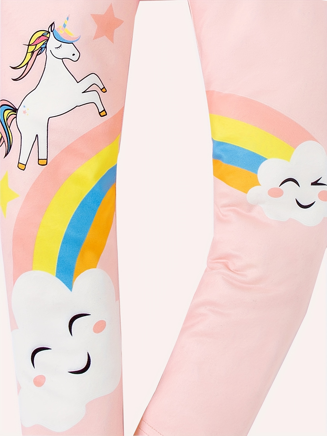 Toddler Girls Cartoon Unicorn Rainbow Graphic Leggings - Temu