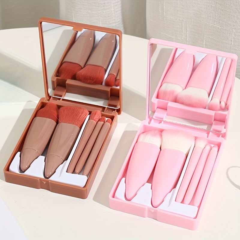 Mini Makeup Brushes With Powder Puff Makeup Sponge Lazy - Temu