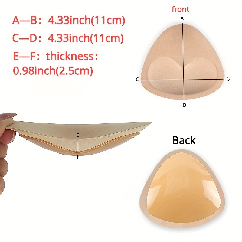 Reusable Bra Insert Pads Invisible Adhesive Thickened Sponge - Temu