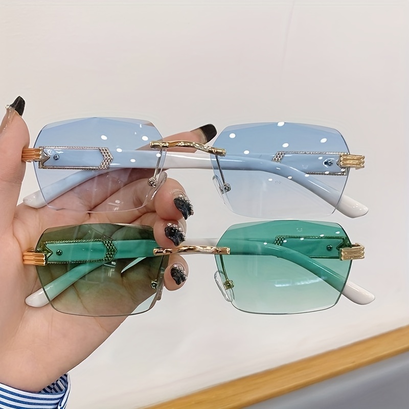  Dollger 2PCS Oval Sunglasses for Women Vintage Metal