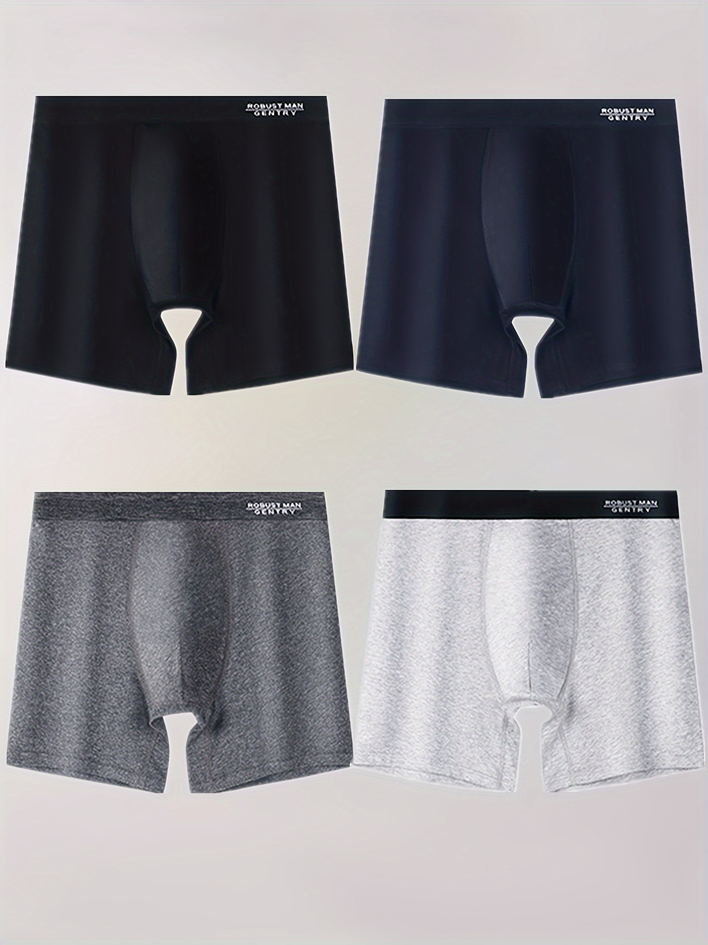 Men's Long Boxer Briefs Shorts Anti wear Breathable Comfy - Temu