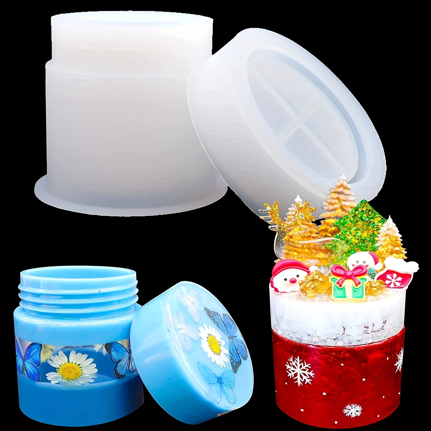 Night Light Silicone Resin Bottle Cup Mold DIY Making Epoxy