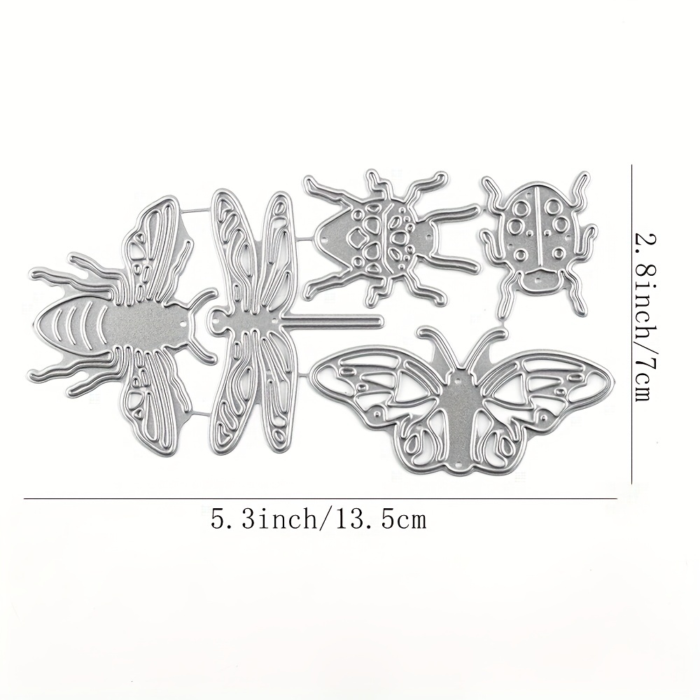 Matrices de découpe en métal pour scrapbook, insectes et papillons mignons, bricolage de cartes en papier, gauage artisanal, artisanat découpé à la main  15