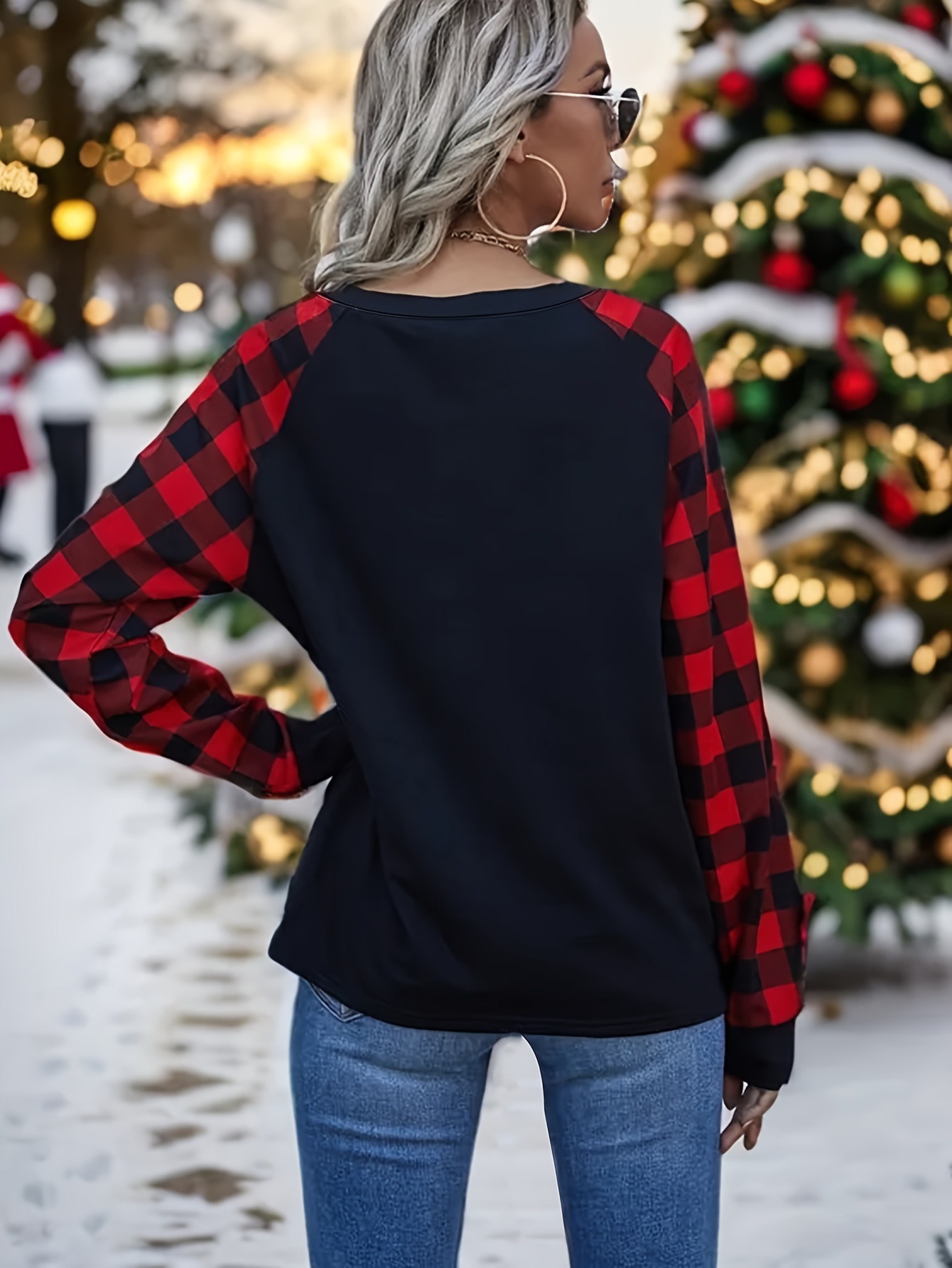 chemise femme à manches longues imprimé verre vin noël Temu