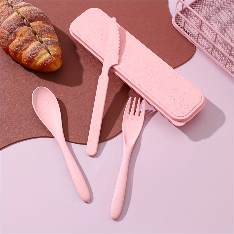 Travel Utensil Set With Case,reusable Spoon Chopstick Forks Tableware,  Portable Cutlery For Travel Picnic Camping - Temu