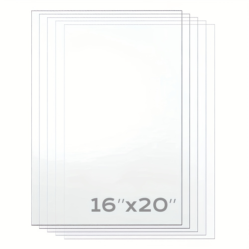 50pcs Pack Feuille Acrylique Ronde Transparente 1.0mm Différentes