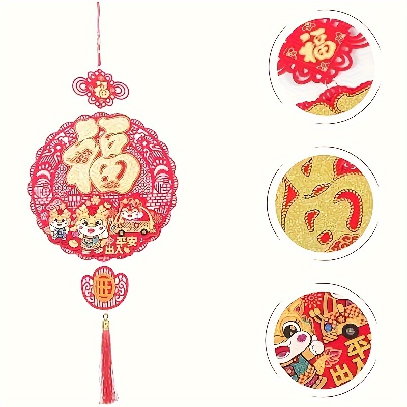 1pc Chinese New Year Decorations 2024 Year Of Dragon Spring Festival Knot  Pendant Chinese Tassel Decoration For New Year Spring Festival Home Office D