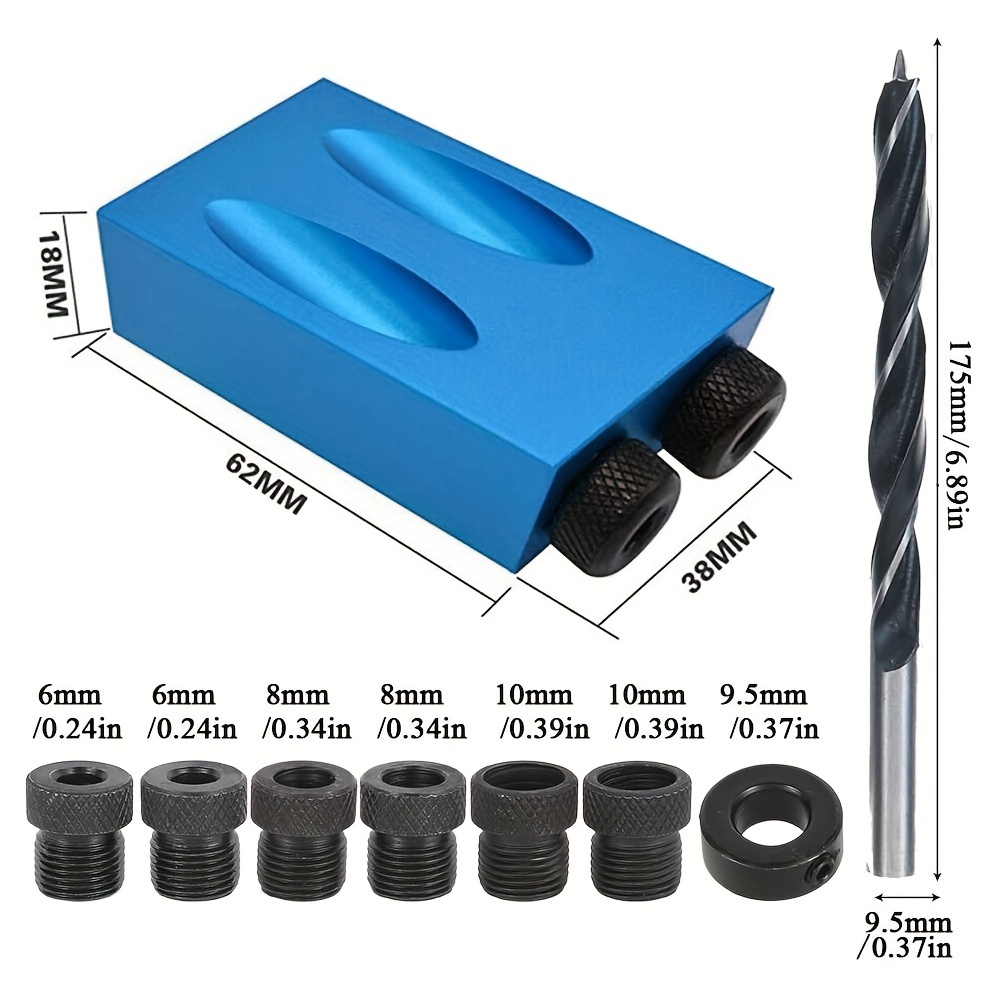 Pocket Hole Jig Kit 15 Degree Woodworking Inclined Hole Jig - Temu