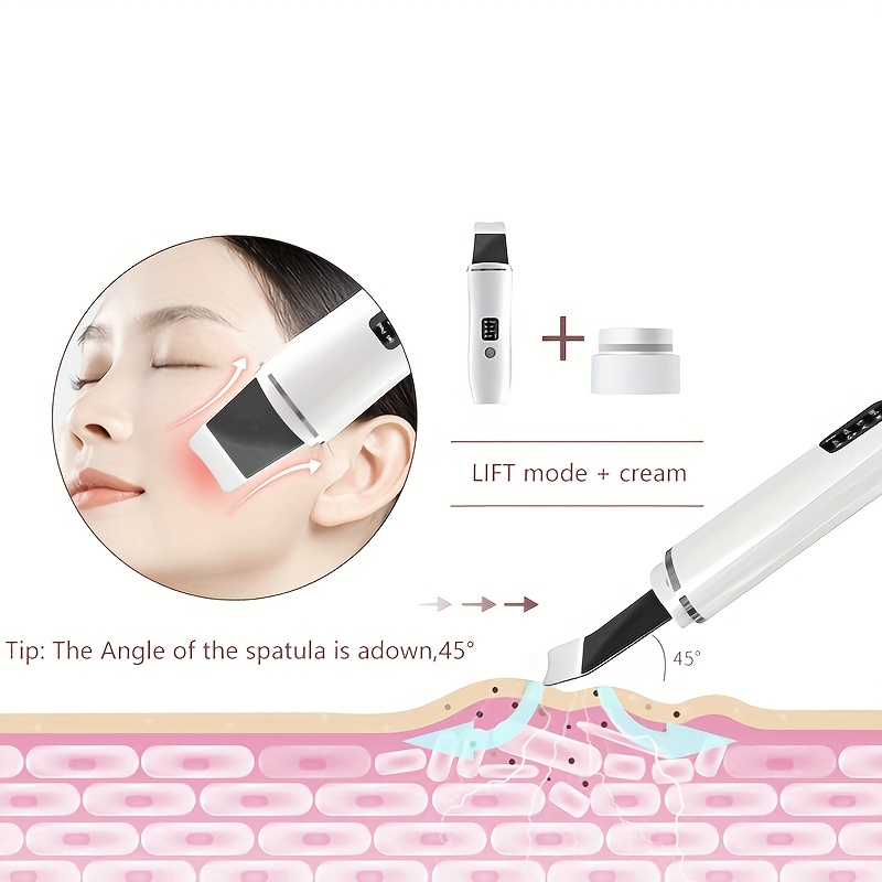 Portable Electric Facial Dead Skin Peeling Machine With Lcd Display Face  Cleaning Spatula Skin Scrubber Beauty Gift For Girls And Women - Temu