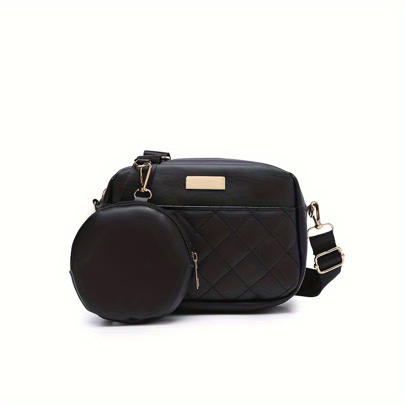 Handbag, Small Fashion Cute Crossbody Bags Set, Quilted Detail Shoulder Bag  With Mini Purse - Temu