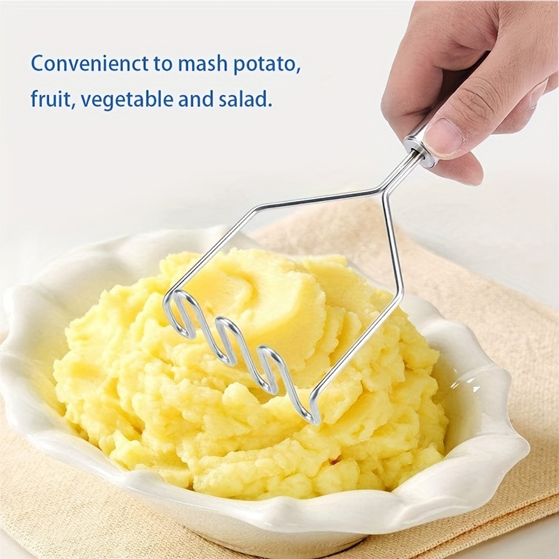 Stainless Steel Potato Masher, Potato Ricer with Durable Sturdy Grips, Perfect for Efficiently Making Mashed Potatoes, Guacamole, Egg Salad