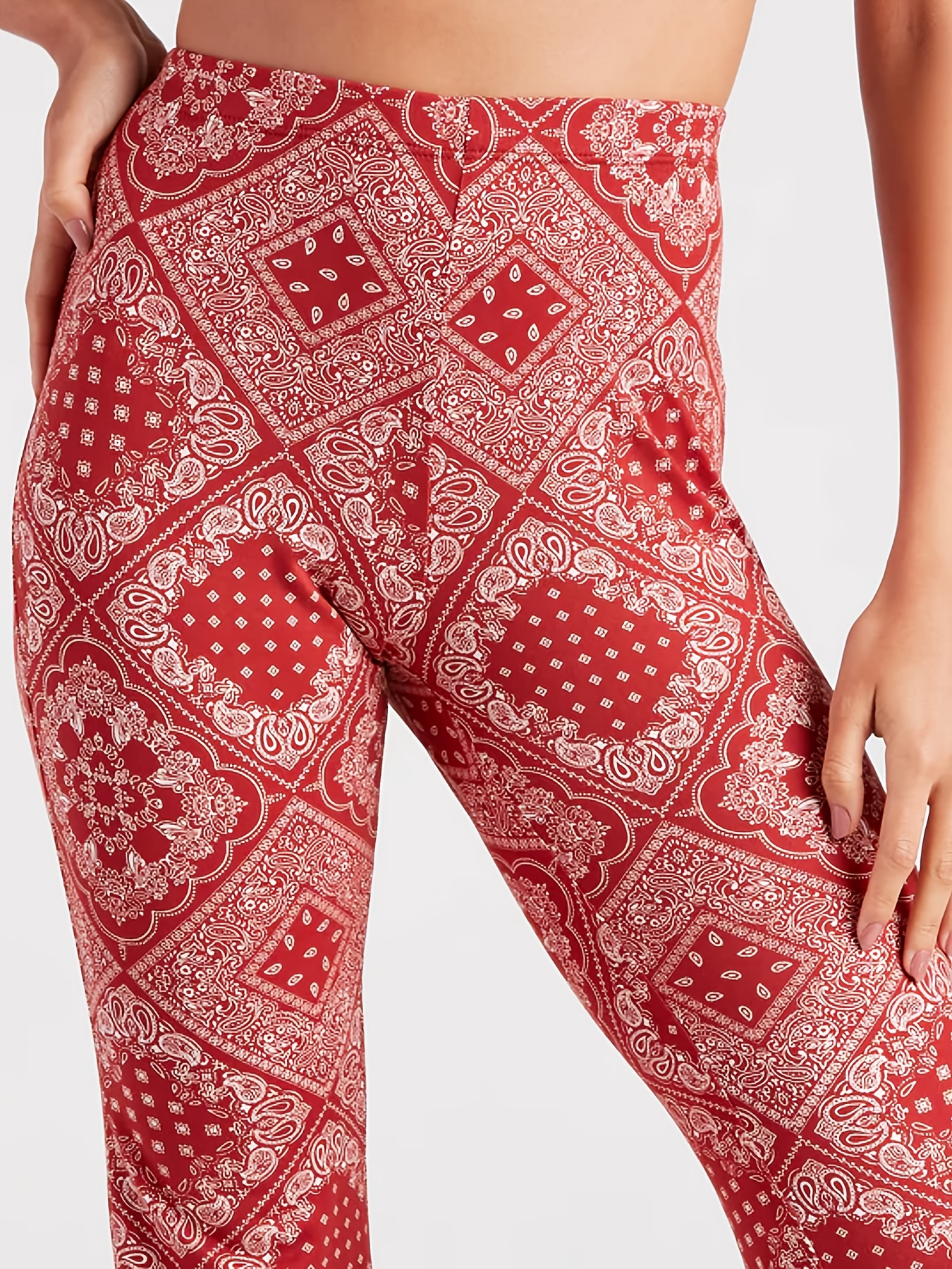 Sun Moon Print Flare Leg Pants Y2k High Waist Slim Pants - Temu Canada