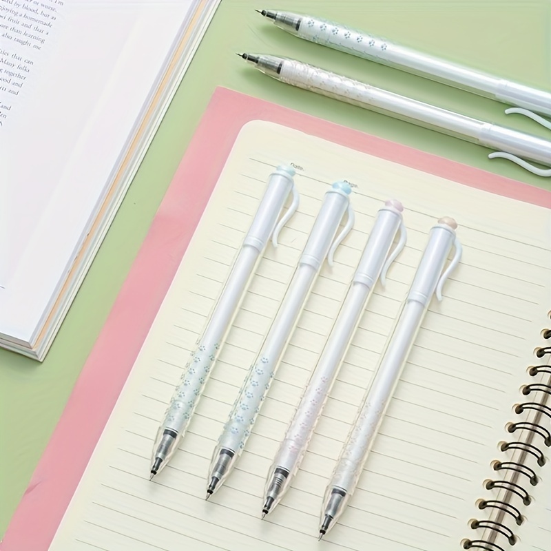 Cute Cat Pens Girls Gel Pens Black Ball Point Pens for School Office Supplies Students Gift 12 Pcs