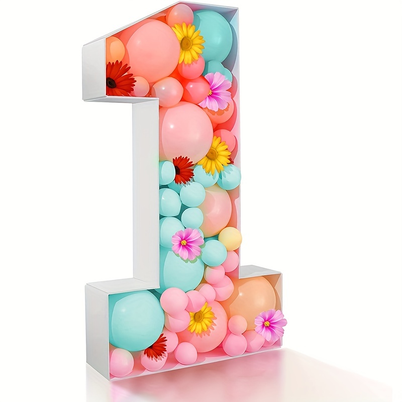 Number Shaped Balloon Box Plastic Multifunction Balloon - Temu