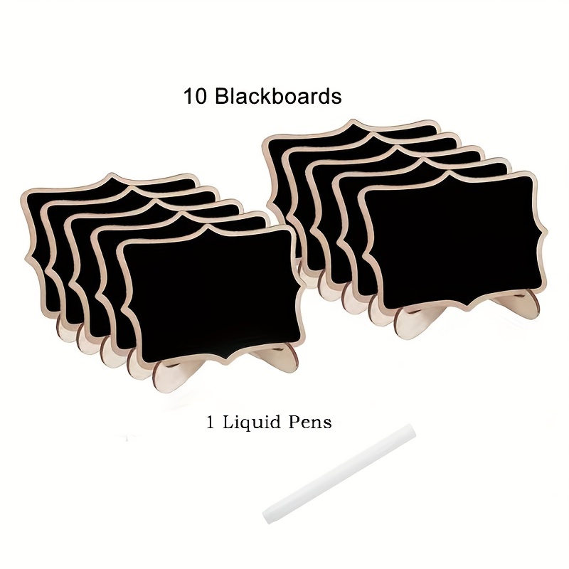 Black Fancy Rectangle Peel & Stick Chalkboard Labels 10 Pack