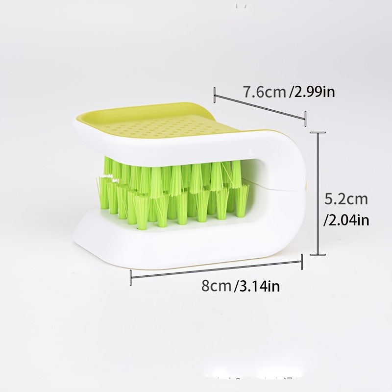 Non-Slip Blade Brush, Knife Cleaner, ABS Cutlery Cleaner, Green Double  Sided Bristle Scrubber for Kitchen Chopsticks Fork Spoon Knives Washing by