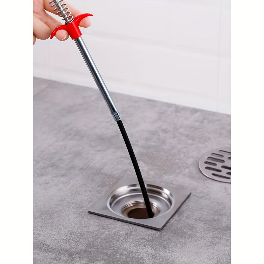 160cm Drain Snake Sewer Spring Pipe Dredging Cleaning Hook Sink Tub Kitchen