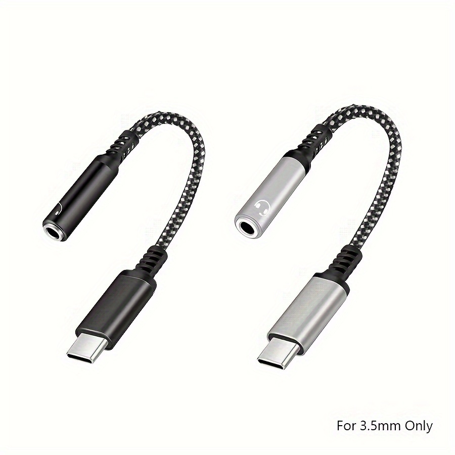 USB C to 3.5 mm Jack Headphone Adapter, USB C to Aux Adapter and Charger,  Type C Digital Audio Dongle Hi-Res DAC Chip Earphone Cable Adaptor for