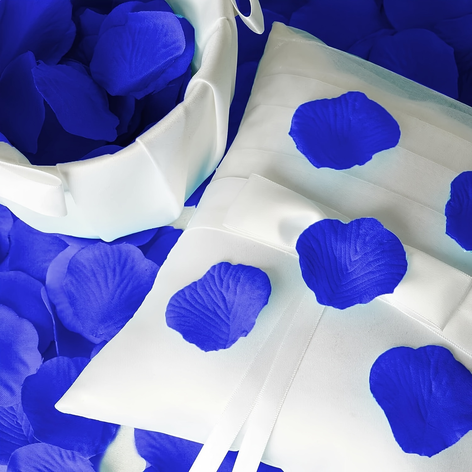 Royal Blue Silk Petals Bulk Rose Petals Blue Wedding Petals for