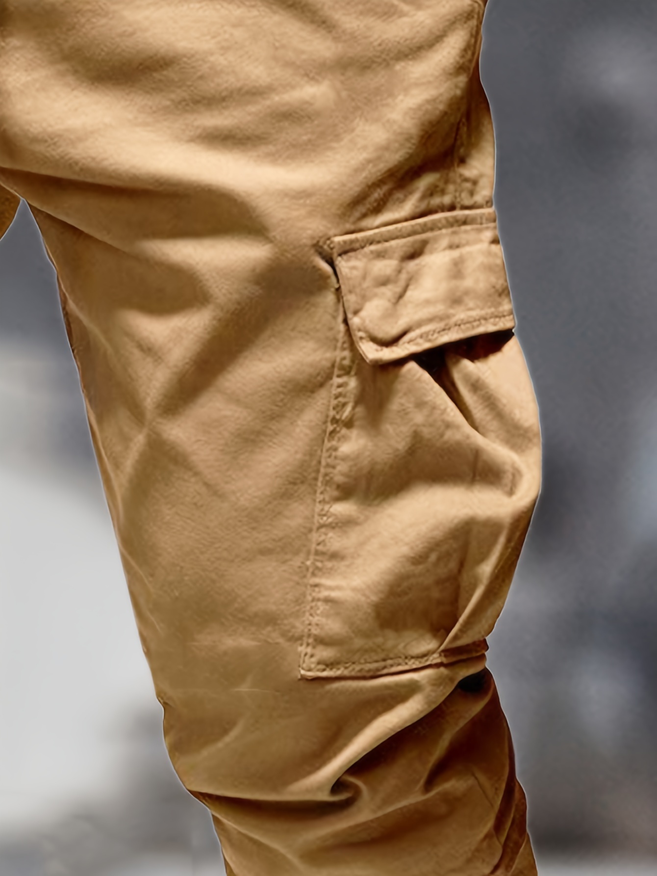 Pantalones cargo de calle con bolsillo con solapa y cordón