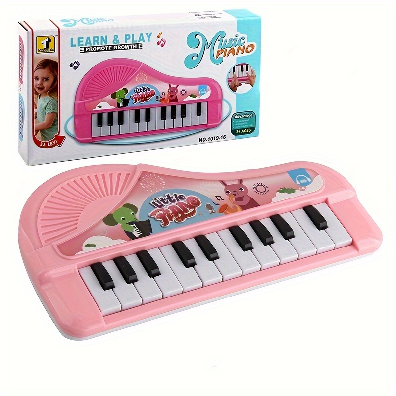 Jouet Musical Bébé Piano à 24 Touches et Percussion Batterie avec