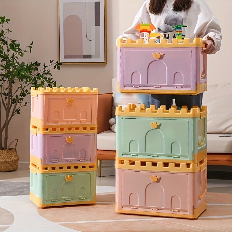 1pc Large Storage Boxes, Lightweight Collapsible Toy Bins With