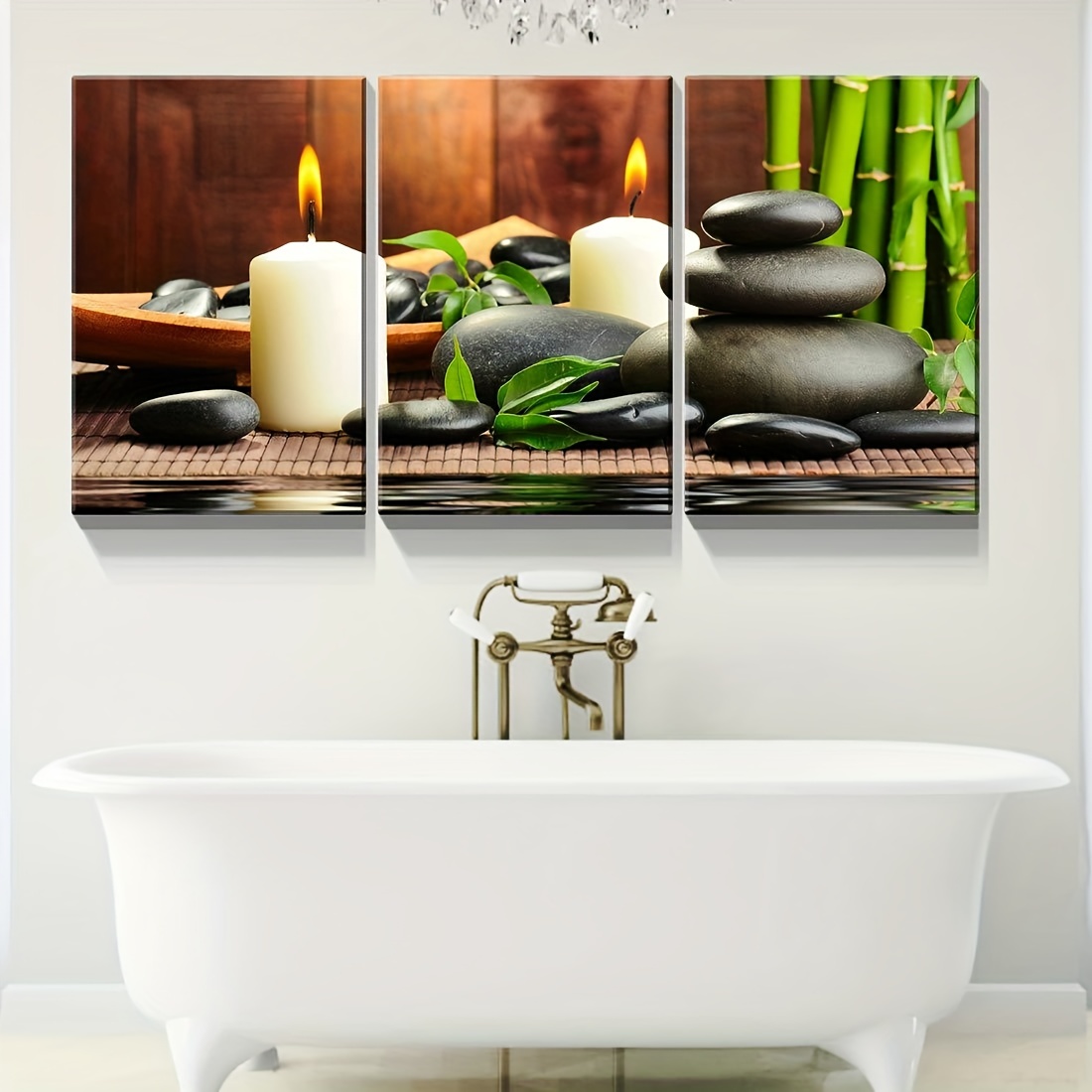 Zen Art, Spa Wall Art, Spa Stones Canvas Print Zen Wall Art