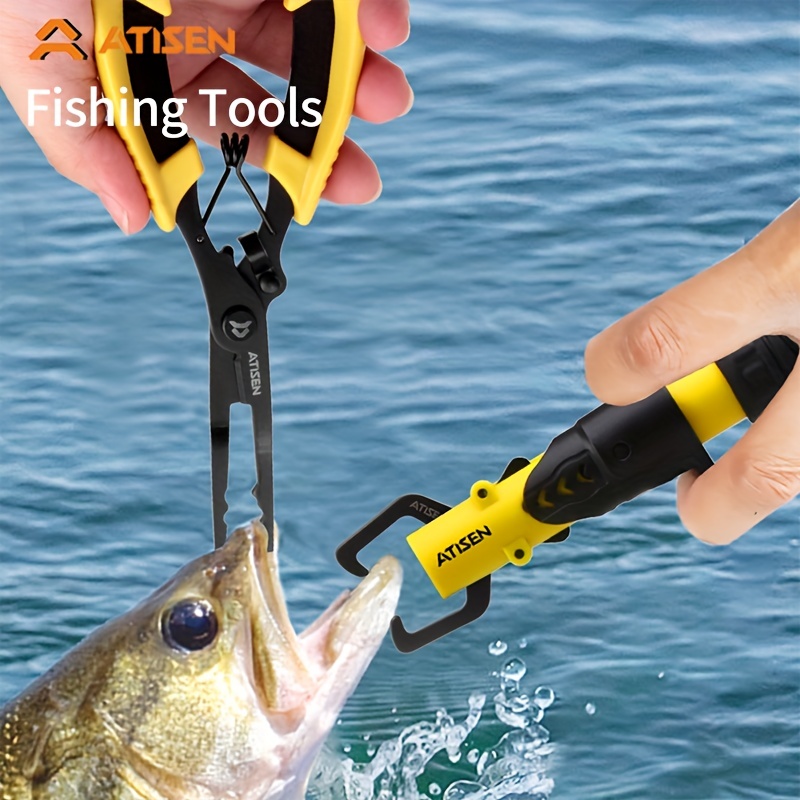 Fishing Pliers Plastic Handle + Stainless Steel Fish - Temu