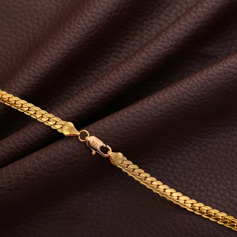 Men's 18K Plated Cuban Link Chain Necklace