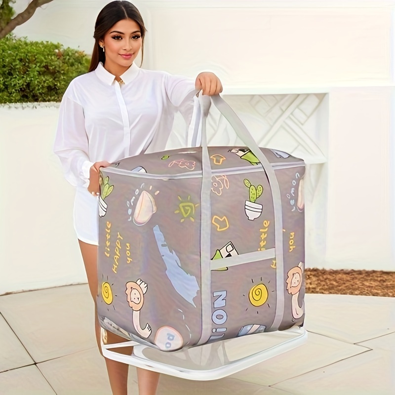 Cartoon Fashion Eco Reusable Folding Grocery Cloth Blanket Quilt Home Storage Bag