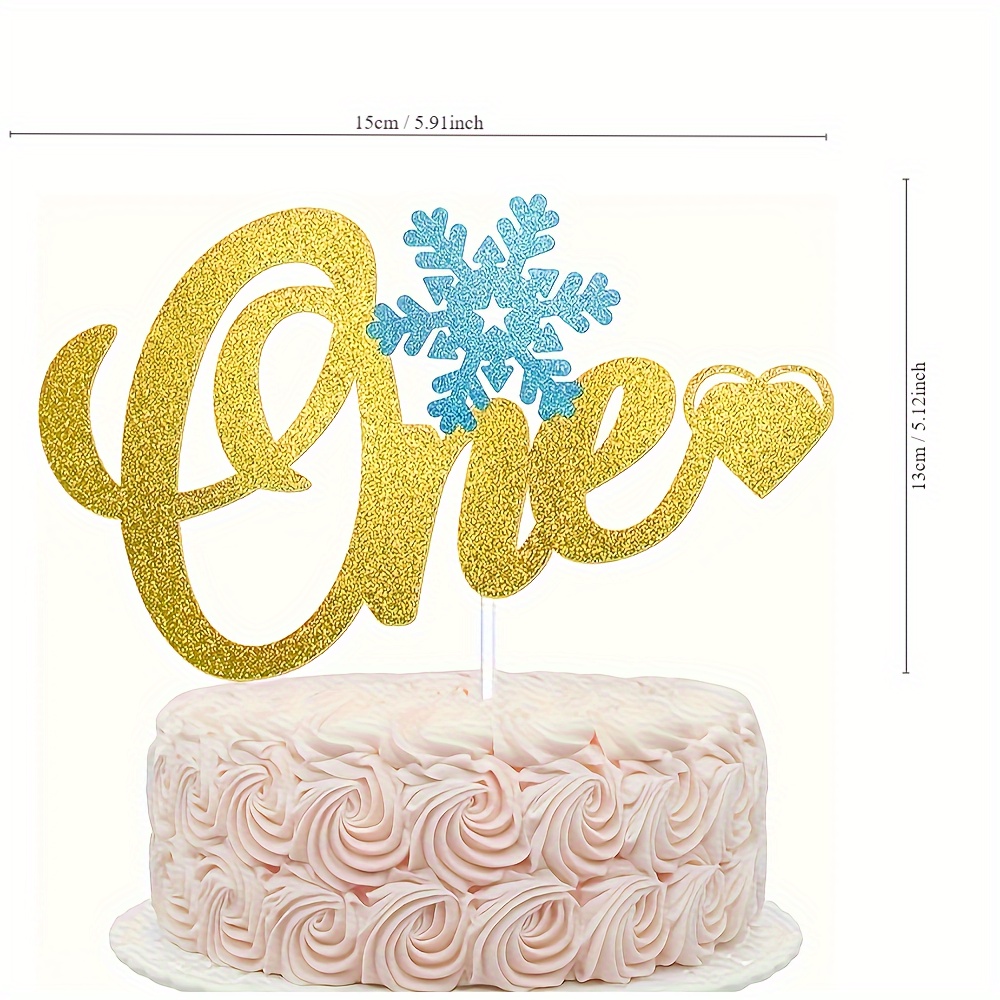 Glitter Snowflake One Cake Topper Winter Onederland Cake - Temu