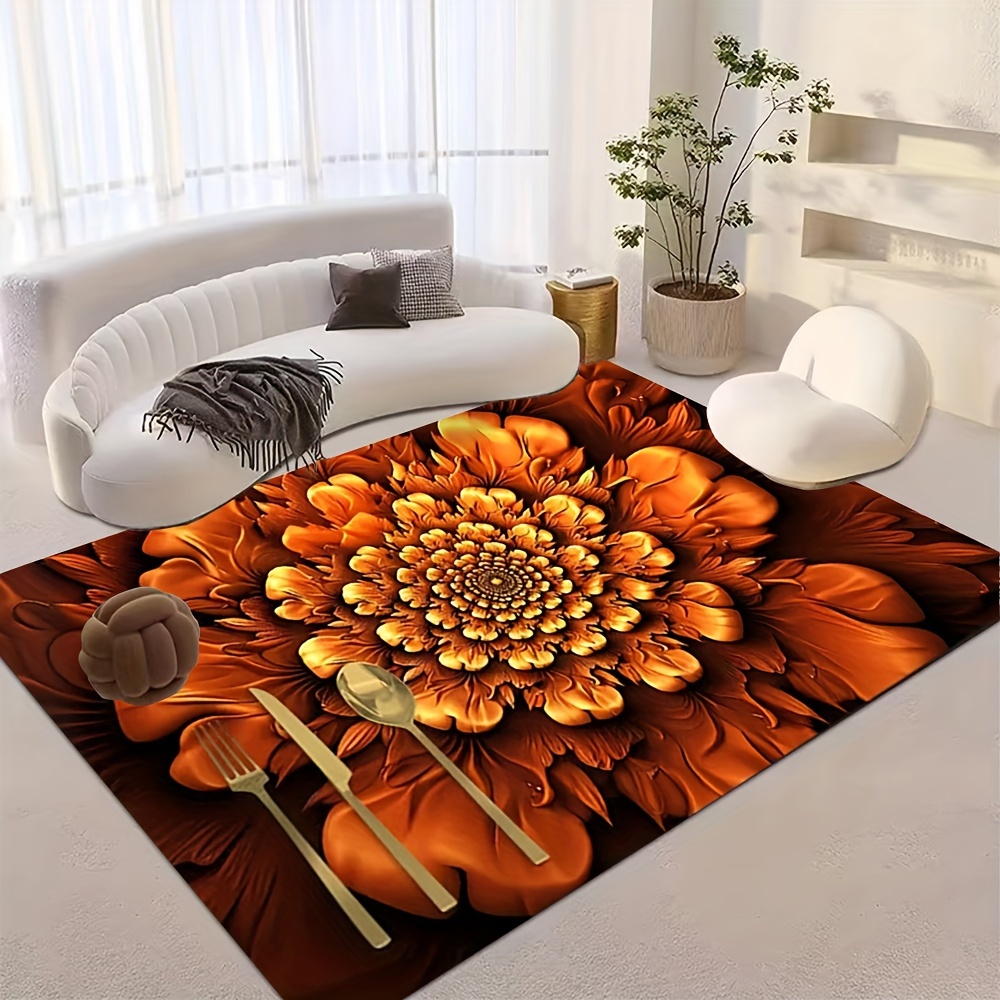 3d Three dimensional Sunflower Living Room Kitchen Floor Mat - Temu