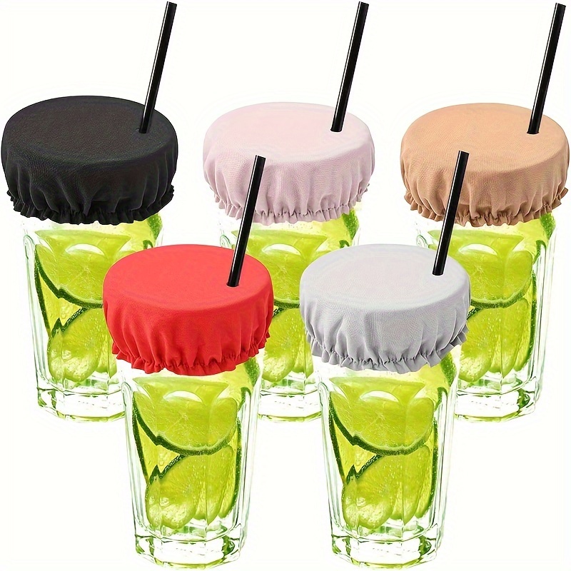 

1pc Drink Covers For Cup Protection, Reusable Drink Cup Cap With Straw Hole, Cup Covers Protector For Bar Club Party To Keep Safe, Cup Accessories, Party Supplies
