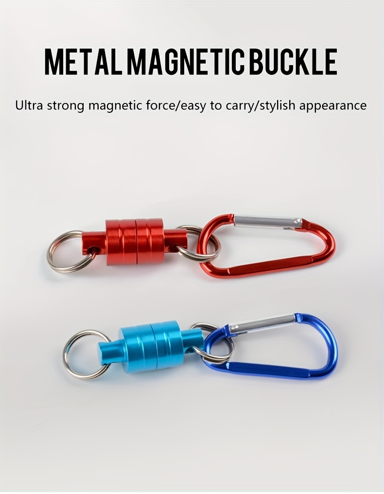 Magnetic Net Release Holder with Carabiner Clip Magnet Clip Holder  Retractor Keychain Strong Anti-Drop Fishing Accessories