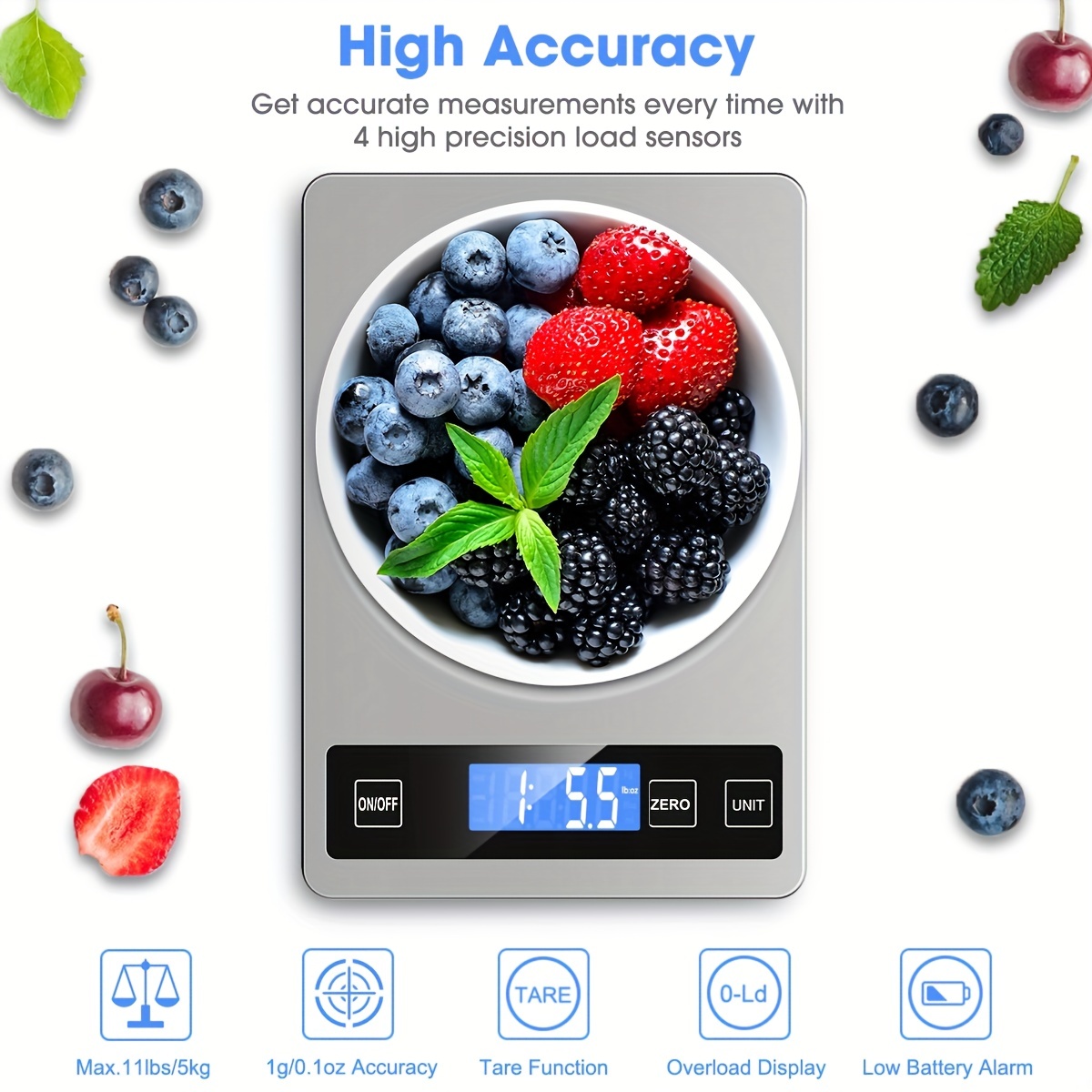 Nicewell Food Scale Digital Weight Grams and oz, 22lb Kitchen Scale for  Cooking Baking 