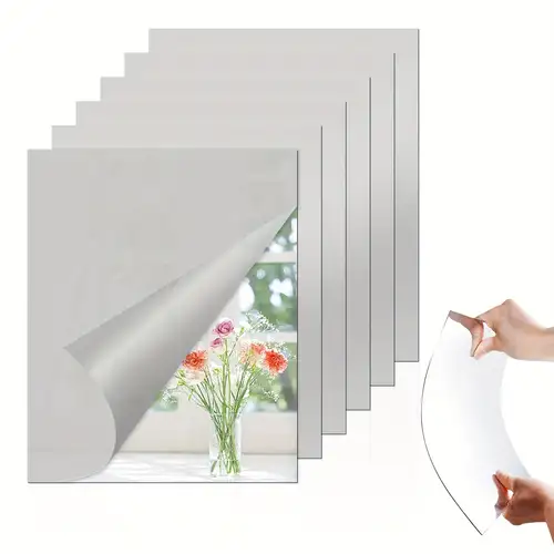 Full Length Wall Mirror Tiles Self Adhesive Acrylic Square - Temu