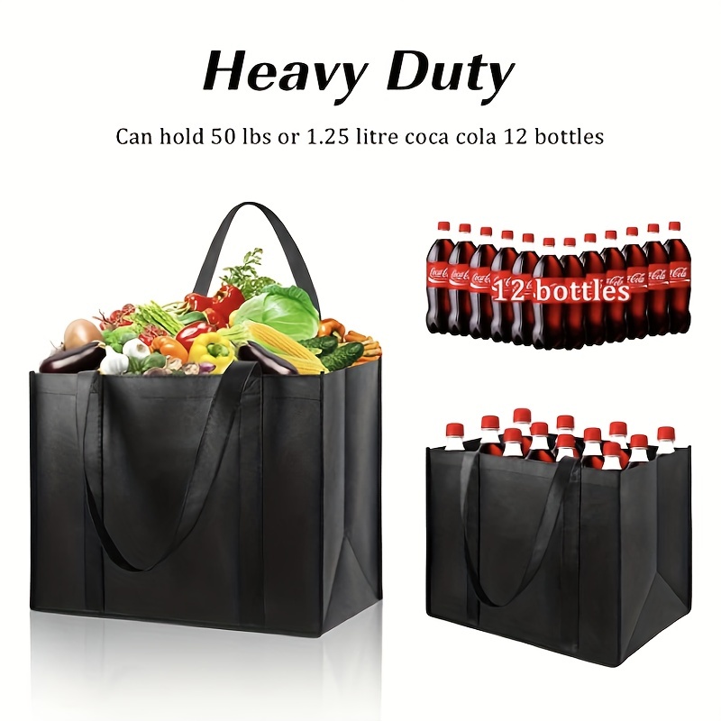 Reusable Grocery Shopping Bags Foldable Tote Eco Friendly 16x10x13in