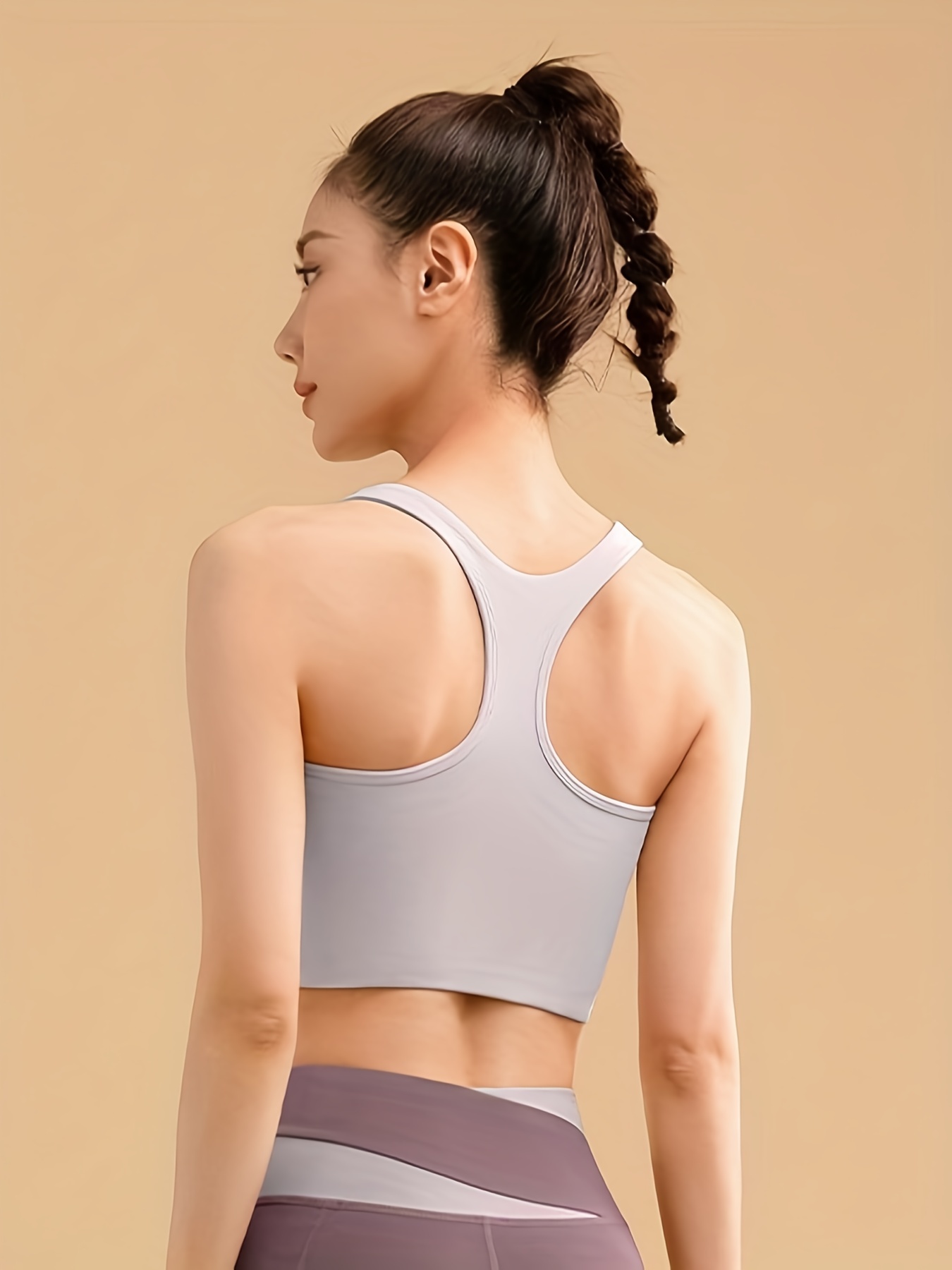 Contrasting Colours High Impact Y Back Bra