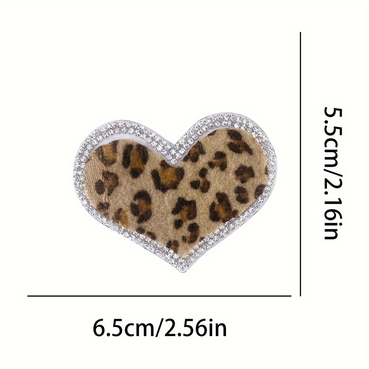 Leopard Heart Iron On Patches Vinyl Film Diy Sewing Crafts Clothes