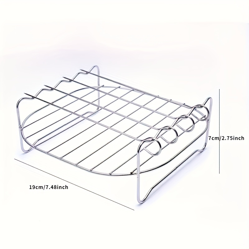 Double Layer Round Barbecue Rack, Baking Tray, Grill Holder, Air