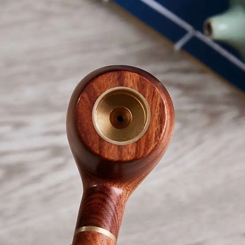 1pc full wood tobacco pipe solid wood vintage high end mens handmade cigarette holder can be washed nan wood tobacco pot two way tobacco appliance details 4