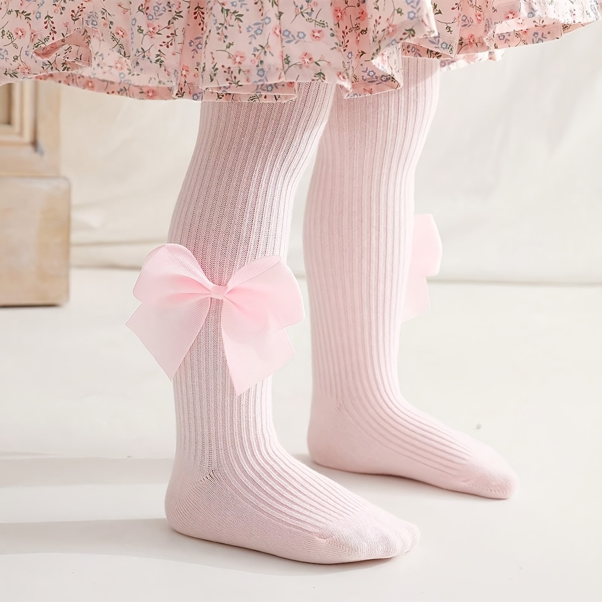 Collants En Coton Tricoté Pour Bébé Fille - Extensibles, Chauffants, Taille 0-8 Ans