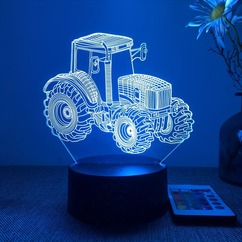 3D Auto Traktor Night Light Schreibtisch Optische Tauschung Lampen