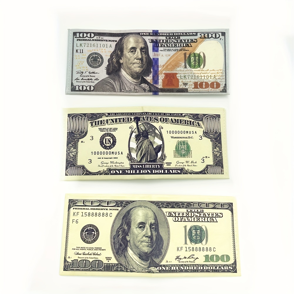 1pc créatif argent impression motif portefeuille stockage paquet Dollar  Sterling forme compartiment porte-carte porte-monnaie - Temu Canada